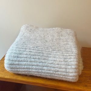 Light grey blanket scarf